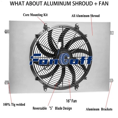 Aluminum-Shroud Electric Fan For 1973-78 77  Dodge Charger Coronet Mopar 7.2L V8 - Imagem 1 de 4