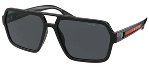 Gafas de sol polarizadas para hombre PRADA LINEA ROJA SPS01X negras/gris 59/16/145 - Imagen 1 de 4