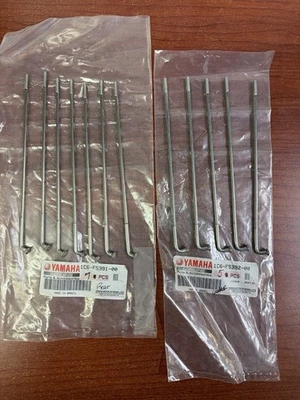 NOS OEM Yamaha Rear Spokes 1C6-F5391-00 Qty 7 1C6-F5392-00 Qty 5 (12 Total) - Image 1 of 3