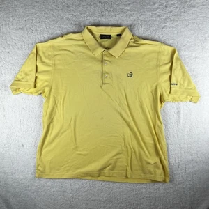 Masters Collection Mens XXL 60s Two Ply Mercerized Cotton Polo Shirt Yellow Logo - Picture 1 of 15