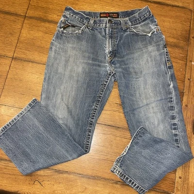 Pantalones de mezclilla Ariat FR tiro bajo M4 para hombre talla 35x34 azul calce relajado pierna recta Foto 1 de 4