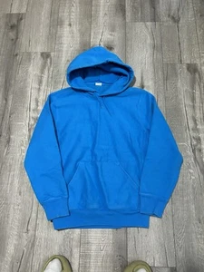 Felpa con cappuccio pesante bianca blu chiaro J Crew Sportswear taglia media - Foto 1 di 5