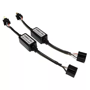 A1 2x LED Canbus Decoder H4 9003 Headlight Bulb Adapter Error Free Anti Flicker - Picture 1 of 4