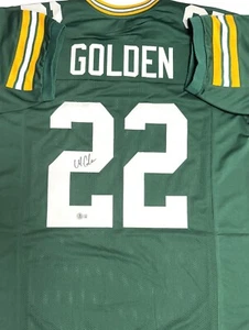 Camiseta deportiva verde réplica personalizada firmada por Matthew Golden de los Packers Receiver AUTO - BAS - Imagen 1 de 2