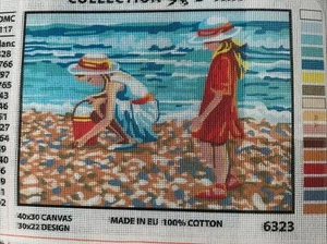 Printed needlepoint Tapestry 30x40 Canvas Only Rto Friends - Picture 1 of 4