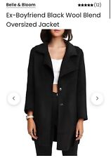 Belle And Bloom Ex-boyfriend Wool Blend Oversized Jacket In Black Size Small