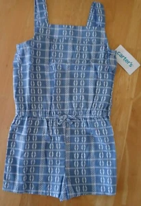Carter's Girls Pretty Blue w/design Romper/NWT/Size 4T - Picture 1 of 6