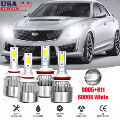 Para Cadillac SRX 2010-2016 - Kit de faros LED Combo de haz alto y bajo 6000K B Foto 1 de 4