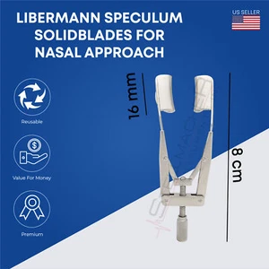 Libermann Speculum, Solid Blades for nasal approach, blades 16mm, - Picture 1 of 2