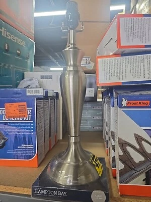 Base de lámpara de mesa Hampton Bay Mix & Match níquel cepillado 18,5" H  Foto 1 de 3