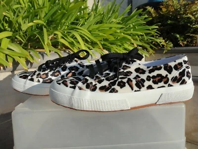 Superga 2750 FANVELW, Zapatillas con Cordones de Leopardo Blanco, Elige Mujer EE. UU. 6.5, 7 o 7.5 Foto 1 de 4