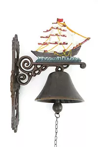 Gartenglocke Wandglocke Segelschiff Windjammer Eisenglocke Schiffglocke Metall - Bild 1 von 4
