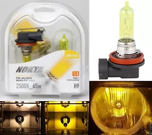 Nokya 2500K Yellow H9 Nok7625 65W Two Bulbs Head Light High Beam Replacement EO - Picture 1 of 12
