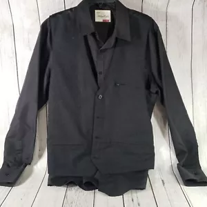 Sovereign Code Shirt Vest Mens Extra Large Black Button Down Dress Business LOT - Picture 1 of 10