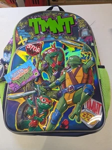 Mochila Teenage Mutant Ninja Turtles TMNT 17" Brilla en la Oscuridad 3D Nueva con Etiquetas - Imagen 1 de 15