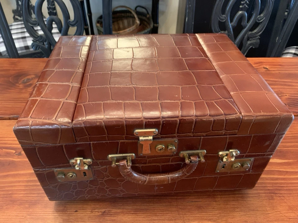 Maleta de fin de semana Grace Kelly vintage de cocodrilo Foto 1 de 4