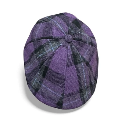 Chapéu Newsboy Boston Scally “Violet Rose” Rose Series Xadrez Peaky Tamanho P - Imagem 1 de 4