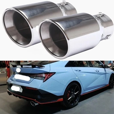 2X Car Exhaust Pipe Tip Rear Tail Throat Muffler For Hyundai Elantra 12-20 Foto 1 de 4