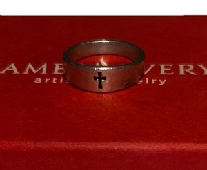 James Avery Small Crosslet Ring Size 5 Cut Out Cross Stearling Silver 925 Unisex - Picture 1 of 4