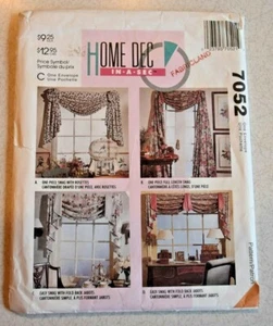 McCall's Home Decorating Draperies Uncut Pattern #7052 Window Treatments Swags - Picture 1 of 5