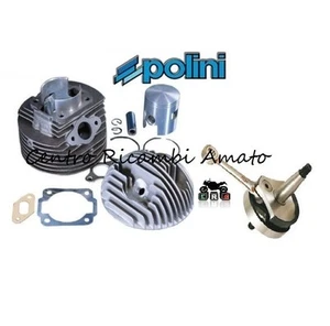 KIT MODIFICA GRUPPO TERMICO 130 POLINI + ALBERO MOTORE VESPA PK 50 S -FARO TONDO - Imagen 1 de 1