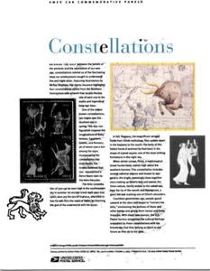 #750 37c Constellations, Leo, Lyra #3945-3948 USPS Commemorative Stamp Panel - Picture 1 of 1