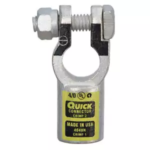 FUSION 4040N Battery Terminal,Straight,Crimp 25KD11 - Picture 1 of 2
