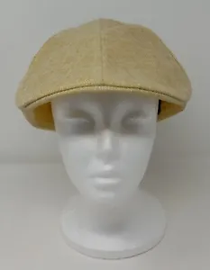 David And Young Beret Newsboy Cabbie Driving Hat Cap Wheat Tan Yellow Size M/L - Picture 1 of 7