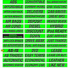 Car Dealer Window Stickers Slogans Chartreuse 25 packs 15" Mix and Match