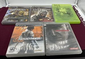 Lot de 5 jeux PS3 ; Dantes Inferno, Remember Me, etc.