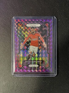 2023-24 Panini Prizm EPL Premier League BRUNO FERNANDES Purple Mosaic 127/140 - Picture 1 of 2