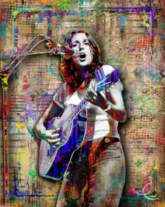Joan Baez 18 x 24 Zoll Poster, Joan Baez Folk Pop Art Kostenloser Versand USA - Bild 1 von 8