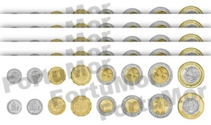 Mexico 5 (x) 8 Pcs COIN Set, UNC, 5 10 20 50 Centavos 1 2 5 10 Pesos 1999 2013 - Picture 1 of 3