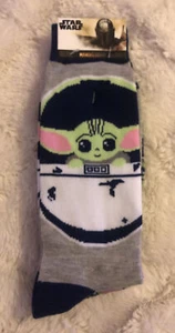 Disney Star Wars Mandalorian Grogu Novelty Socks 2 Pair New #634 - Picture 1 of 2