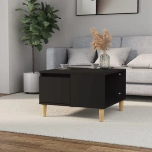vidaXL Coffee Table Black 55x55x36.5 cm Engineered Wood - Picture 1 of 10