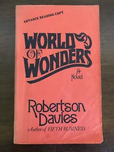 World of Wonders (1975) Robertson Davies ADVANCE READING COPY Massey College - Imagen 1 de 4