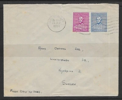 Ireland 1954 Newman First Day Cover to Sweden - Изображение 1 из 2