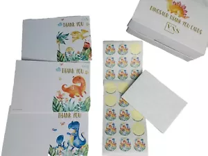 11 Dino DINOSAUR Theme Thank You Note Cards w/ Matching Envelopes & Stickers - Picture 1 of 9