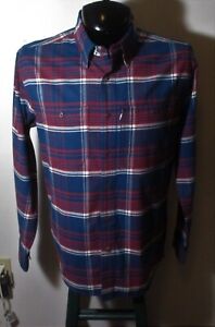 Men's ORVIS Blue Semi-Flannel Long Sleeve Button Shirt Size M NWOT