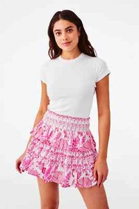 $138 Roller Rabbit Lovely Monkey / Amanda Siggy Skirt | Magenta | Medium - Picture 1 of 10