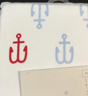 Sábana Cuna Ajustable Cloud Island Anchors Algodón Náutico Nueva Foto 1 de 4