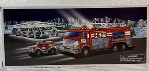 Hess 2005 Emergency Truck With Rescue Vehicle - Fire Truck Red Hess Vehicle NEW - Picture 1 of 12