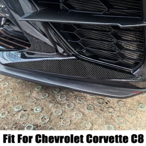 For Corvette C8 20-24 Real Carbon Fiber Car Front Bumper Both Sides Strip Trim - Bild 1 von 8