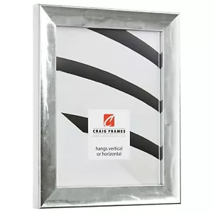 Craig Frames Allure, 1.25 Inch Wide French Silver Picture Frame Poster Frame - Picture 1 of 9