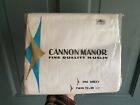 Vintage Cannon Manor Muslin Cotton Twin Flat Sheet White - In Package