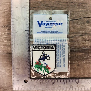 Vintage Victoria, BC Sew On Patch Voyager Made In Canada British Columbia NEW - Picture 1 of 3