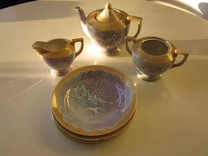 Lusterware Teeservice mit 4 Tellern Made in Japan - Bild 1 von 6