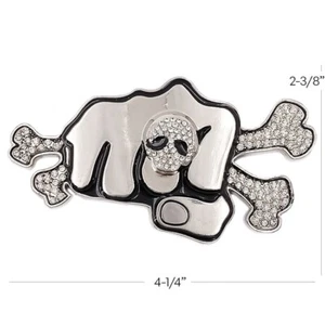 Strass Totenkopf Gürtelschnalle Glam Punk Rock Glitzer Kühn Statement Accessoire Neu - Bild 1 von 1