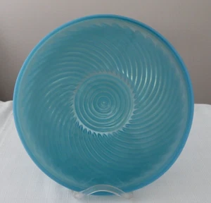 Antique Victorian EAPG A.J. Beatty Blue Opal Swirl 10 1/4" Water Tray 1880's - Picture 1 of 8