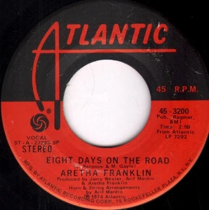 Aretha Franklin Eight Days On the Road 7" vinyl USA Atlantic 1974 b/w Ain't - Picture 1 of 2